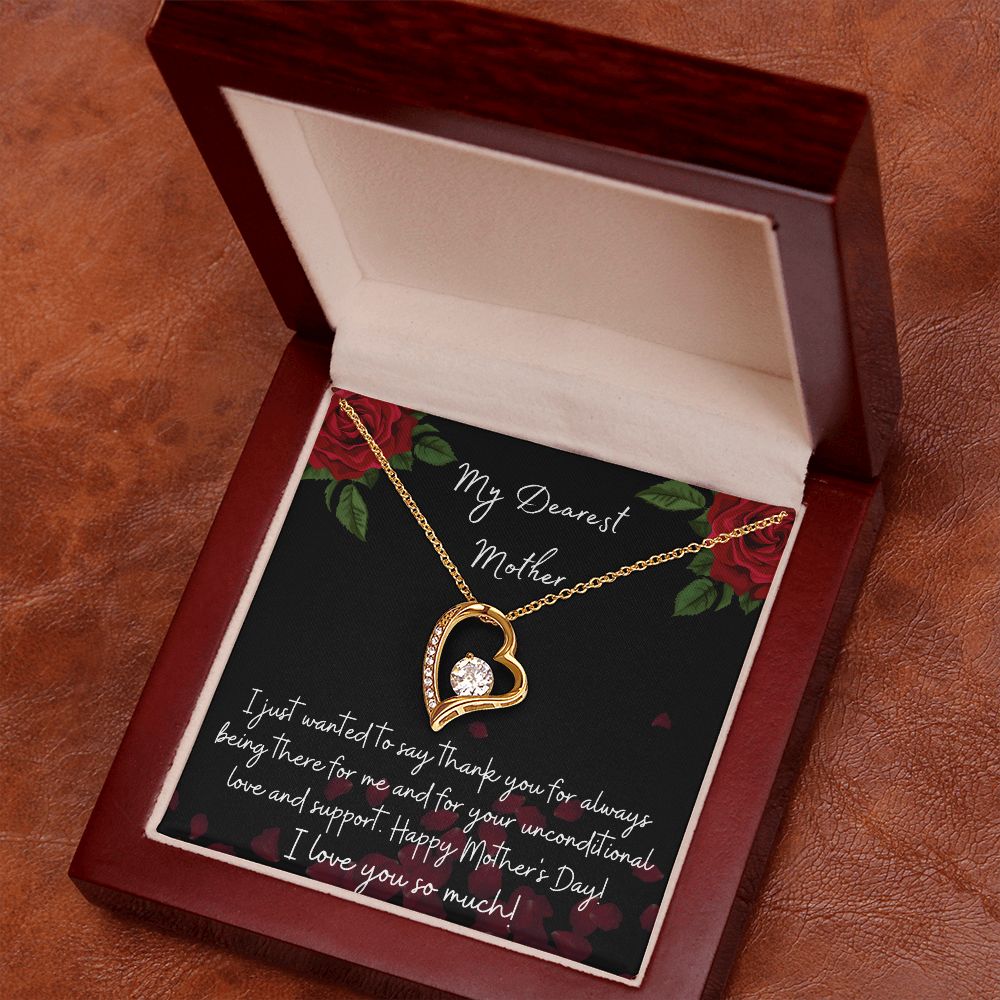 Tell Mom How much she means to you with this beautiful heart necklace