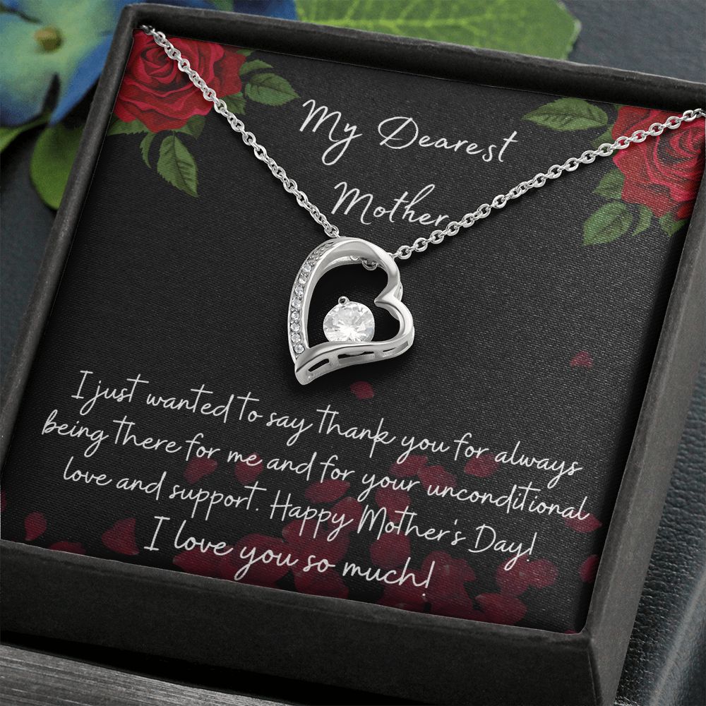 Tell Mom How much she means to you with this beautiful heart necklace